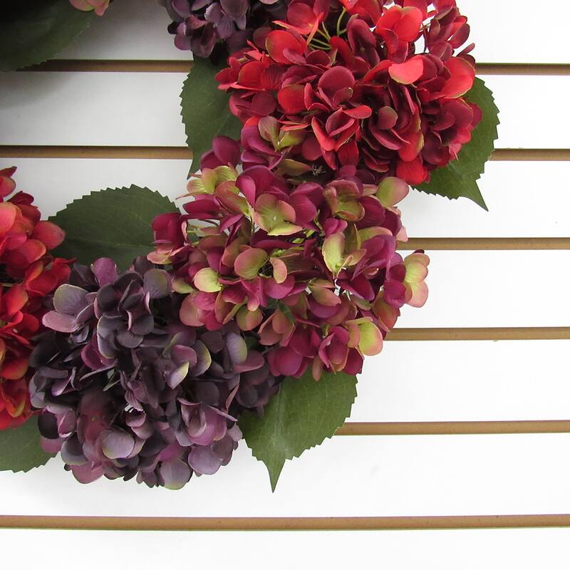 Artificial Hydrangea Flower Wreath 20in
