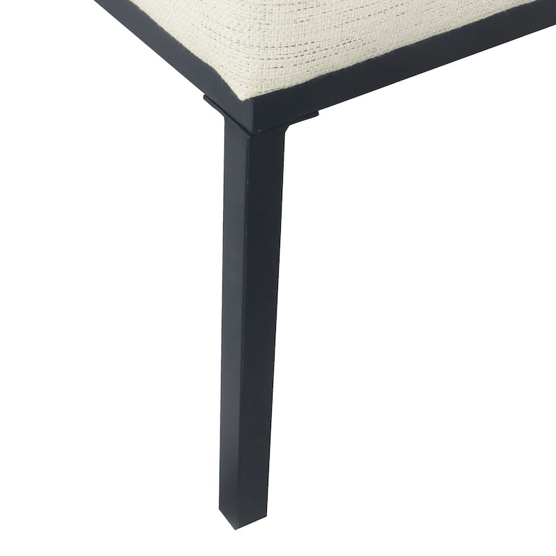 HomePop Tufted Top Metal Bench