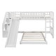 preview thumbnail 4 of 32, Stairway Twin Over Twin Bunk Bed with Slide & Drawers - Contemporary Design