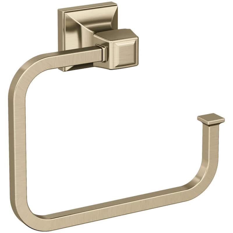 Amerock Mulholland 5-3/4" Wall Mounted Towel Ring - Golden Champagne