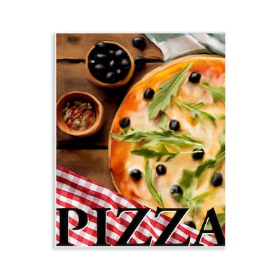 Stupell Flavorful Traditional Pizza Wall Plaque Art Design By Kim Allen