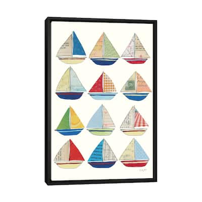 iCanvas "Wind And Waves VII" by Courtney Prahl Framed Canvas Print