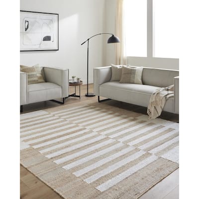 Nataly Traditional Border Jute Area Rug
