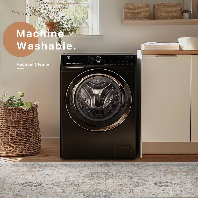 Mcow Low Pile Machine Washable Non-Slip Area Rug