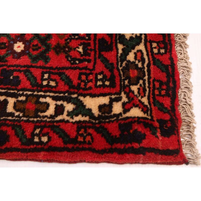 ECARPETGALLERY Hand-knotted Andelz Red Wool Rug - 2'9 x 9'9