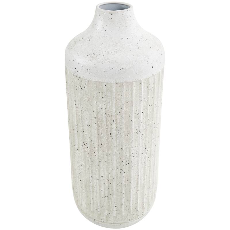 Metal Textured Vase - Gray - Roche River Decor - 7"W x 7"L x 17"H