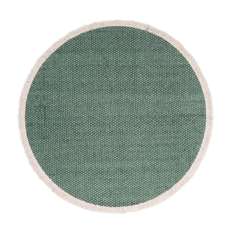 Fringed Aspen Round Placemat Set 6