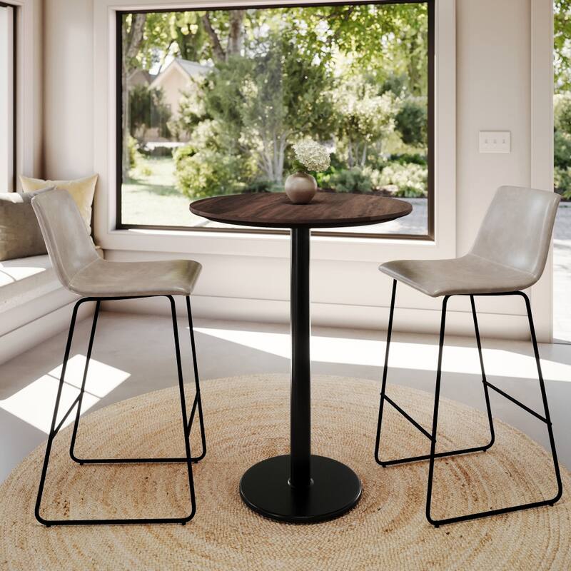 Commercial HPL Tabletop with Bar Height Round Base