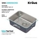 preview thumbnail 65 of 86, KRAUS Dex Stainless Steel Single Bowl Undermount Kitchen Bar Sink