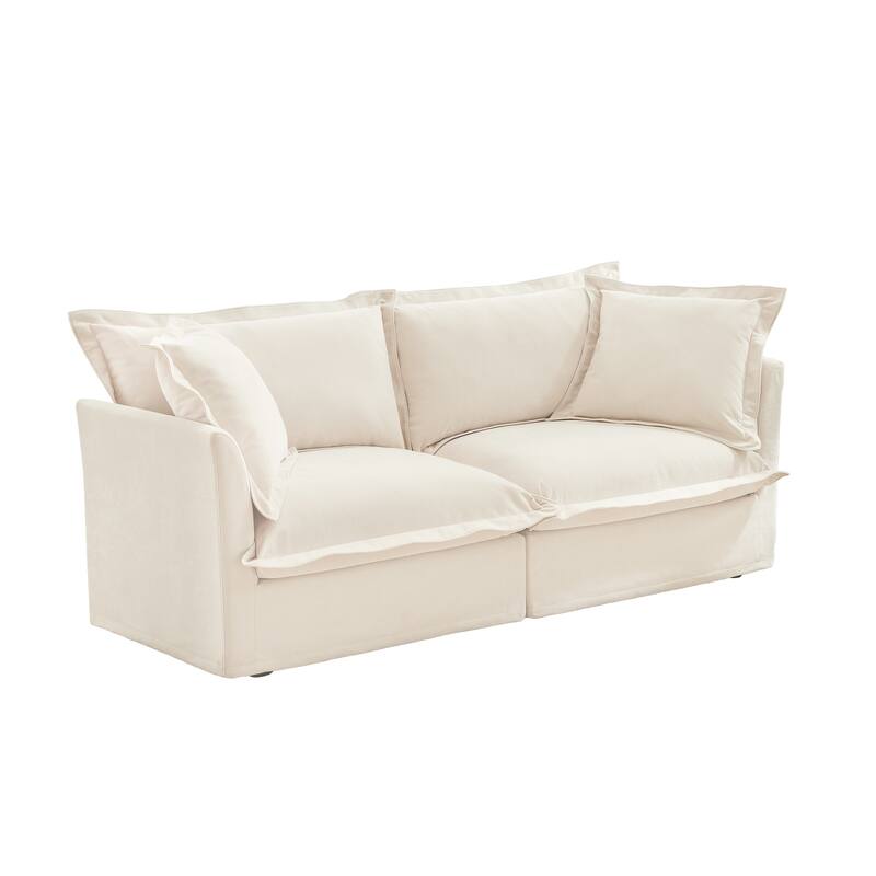 83.4″ Chenille Modular 3-Seater Sofa with Washable Covers & 300 lb Capacity