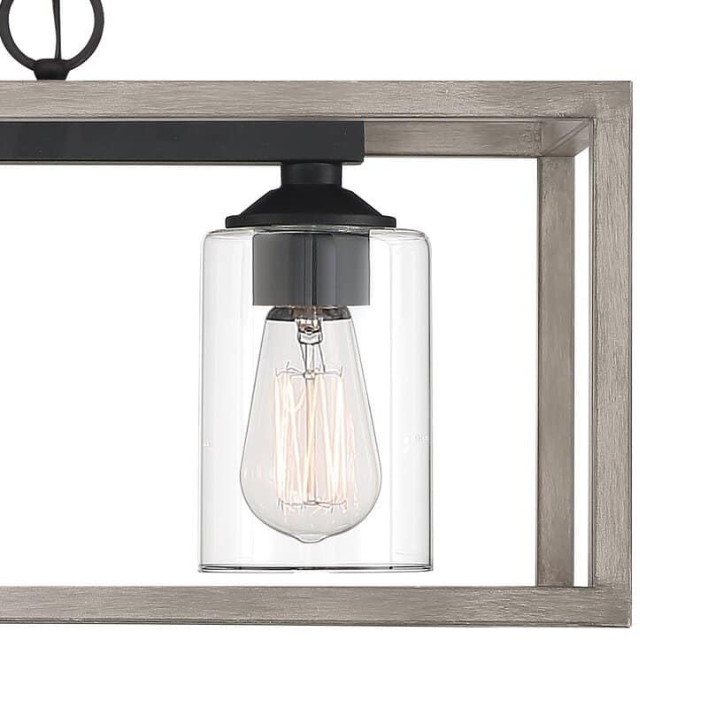 Moulins 3-ight Linear Modern Farmhouse Rectangle Chandelier with UL Certified - 25in