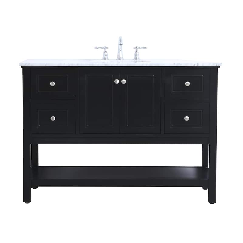 Grand 48 - 72 Inch Single Bathroom Vanity - 48 Inches - Black