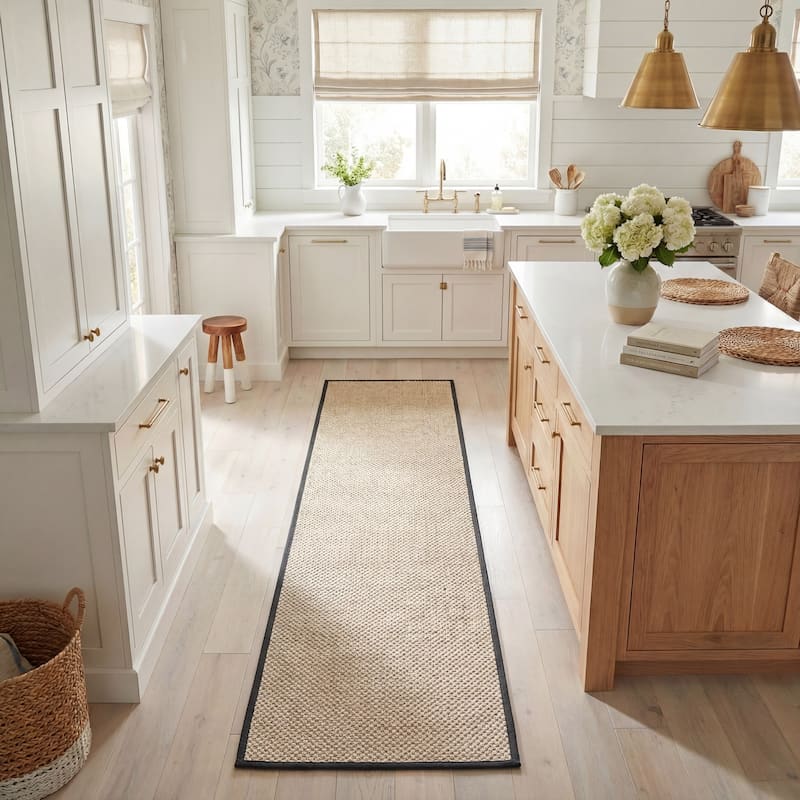 SAFAVIEH Natural Fiber Lorine Casual Border Sisal Rug