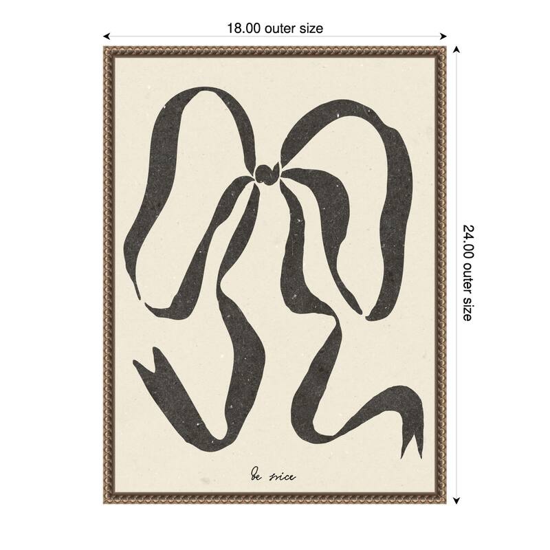 Bow No. 2 by Nktn (18 x 24 in.), Framed Canvas Wall Art Print