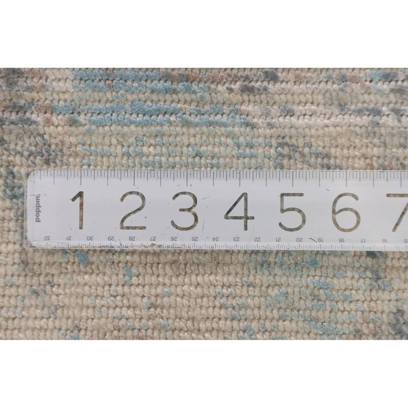 Abstract Oriental Accent Rug Handmade Multi-Color Wool Carpet - 2'8"x 4'9"