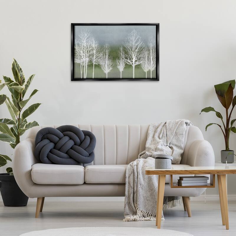 Stupell White Tree Impressions Framed Floater Canvas Wall Art Design By Kate Bennett