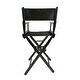 preview thumbnail 6 of 7, Set of 2-Black, Casual Home Director's Chair, Foldable Style - 15.75”L x 20.87”W x 46.06”H
