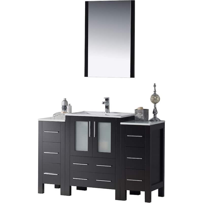Blossom Sydney 48 Inch Solid Wood Bathroom Vanity with Sink & Cabinets - Espresso