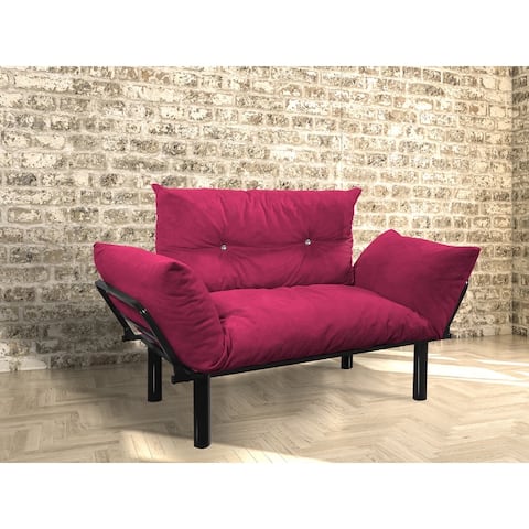 Foam and Metal Contemporary Loveseat