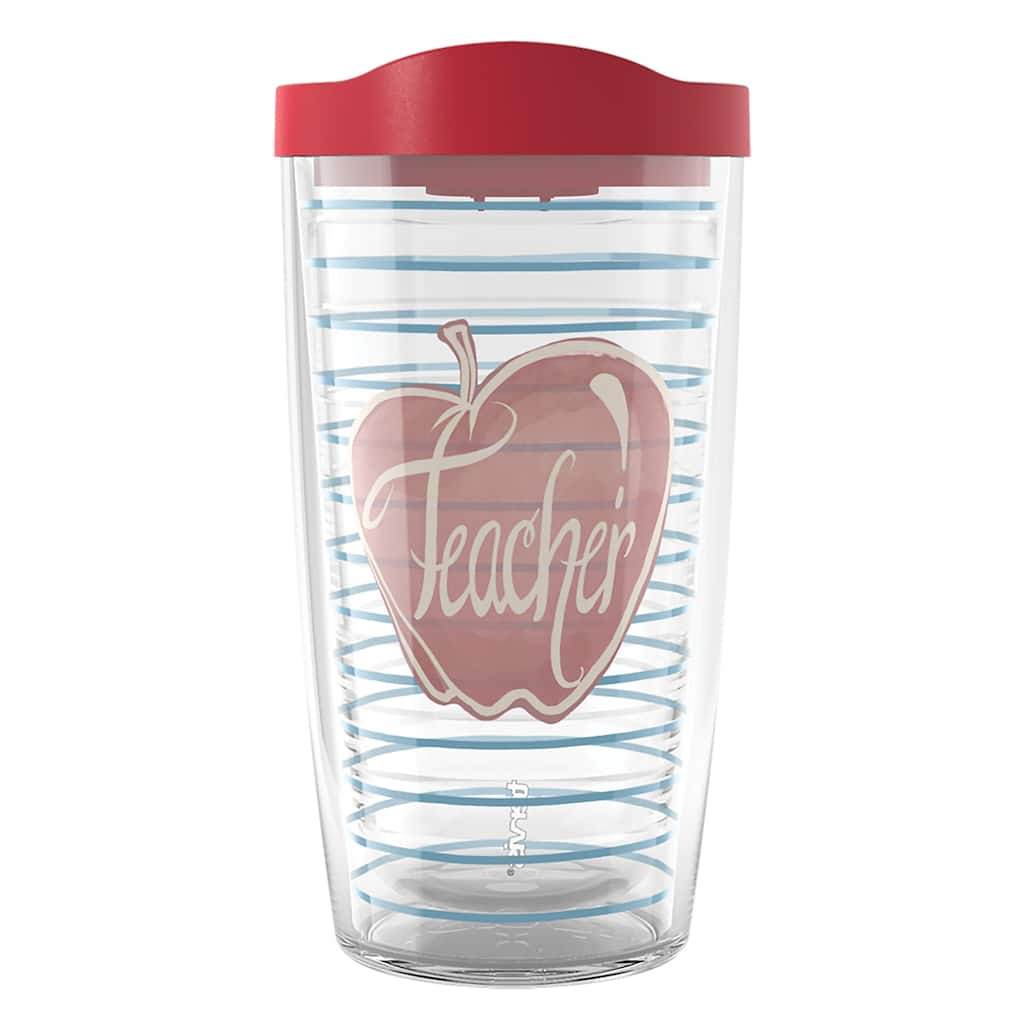 Tervis For Teacher's Desk Apple Made in USA Double Walled Insulated Travel Tumbler, Classic