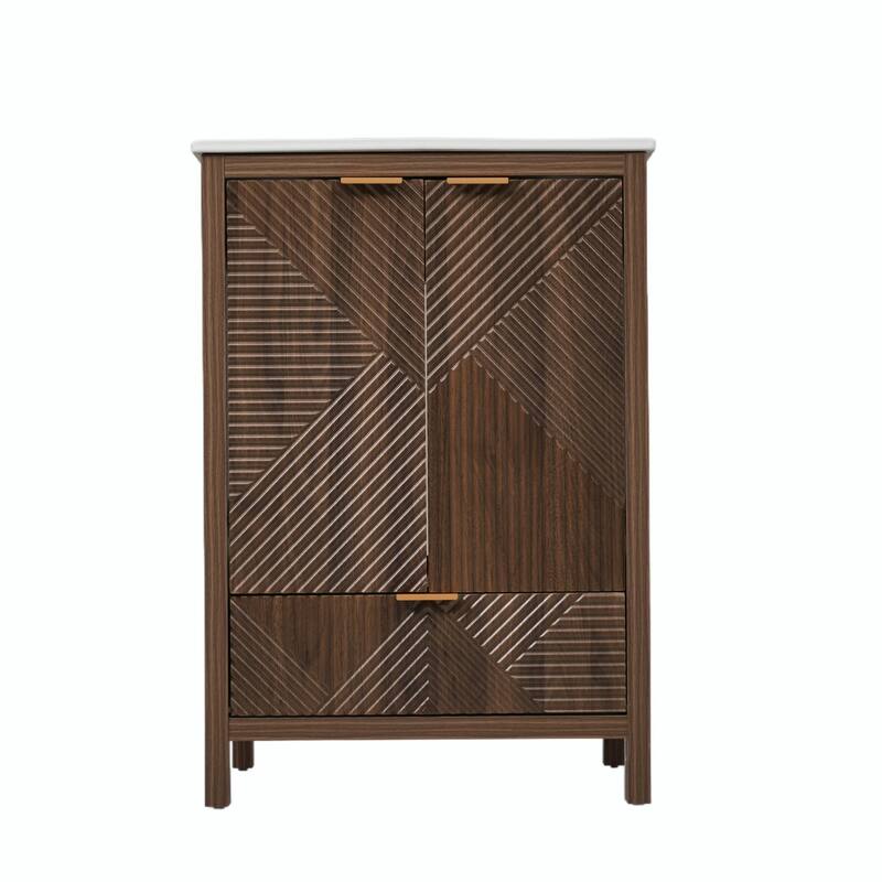 24-Inch Bathroom Vanity with Sink Combo, Modern Design, Single Faucet Hole