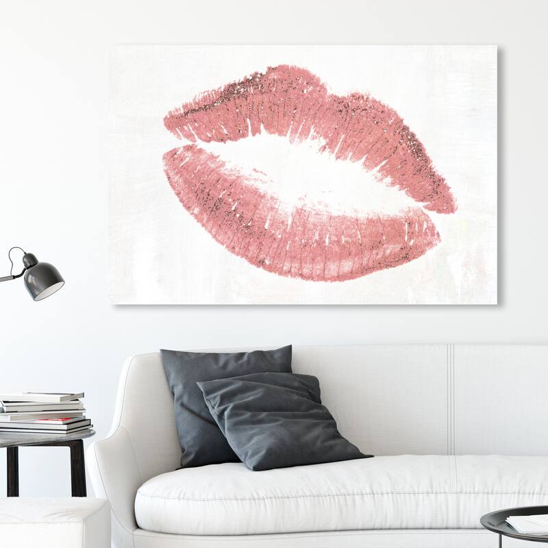 Wynwood Studio Fashion and Glam Lip Stain Lacquer Red and Modern & Contemporary Wall Art Canvas Print - 30 x 45