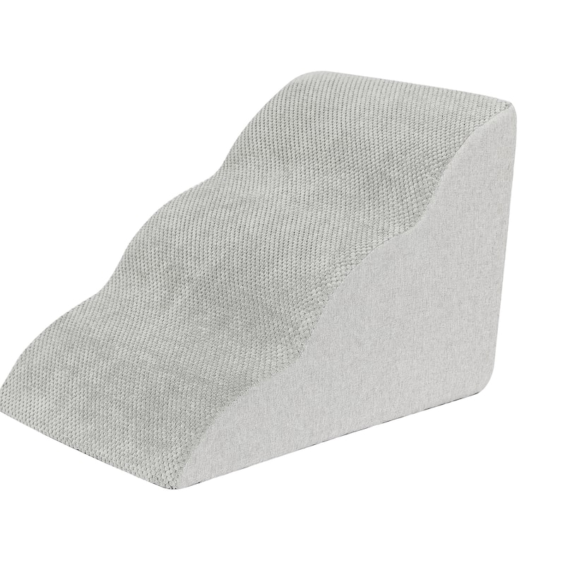 Adeco 3-Tier Dog Stairs Soft Dog Ramp with Removable Cover