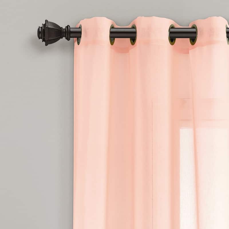 Lush Decor Umbre Fiesta Sheer Window Curtain Panel Pair - 84" x 38"