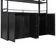 preview thumbnail 14 of 28, Metal Loft Bed with Bulit-in Wardrobe and Storage Staircase, Full Size Loft Bedframe with Locker and Storage Shelves for Kids