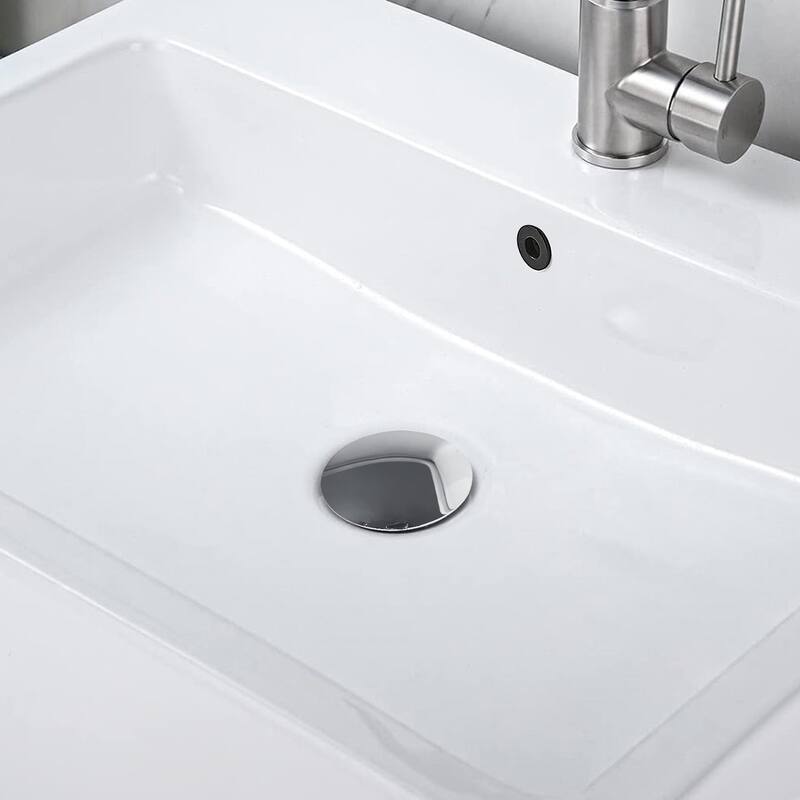 Stainless Steel Pop-Up Sink Drain with Silicone Gasket Easy Install Water Stopper for Bathroom Kitchen - 2.56" x 3.54"