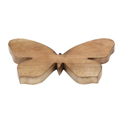 Sagebrook Home Wooden Butterfly Statue
