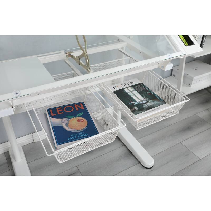hand crank adjustable drafting table drawing desk