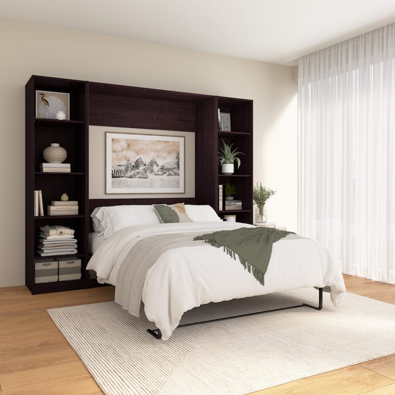 Claremont Full Murphy Bed with Closet Organizers (99W) by Bestar