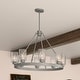 preview thumbnail 1 of 12, Hunter Hartland Wagon Wheel Chandelier - Dining Room, Kitchen, Entry - Modern Farmhouse, Industrial 32" 8-Light - Brushed Nickel