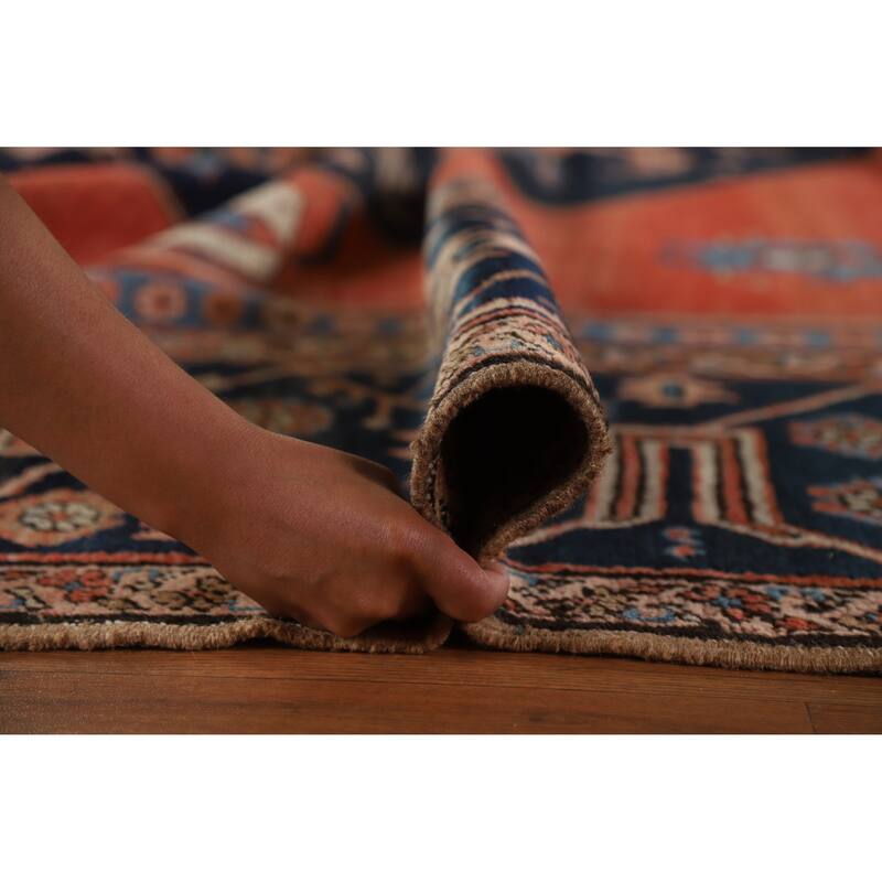 Hand Knotted Oriental 100% Wool Carpet Traditional Tribal Oranges & Rust Heriz (serapi) Area Rug - 15' 10'' X 11' 10''