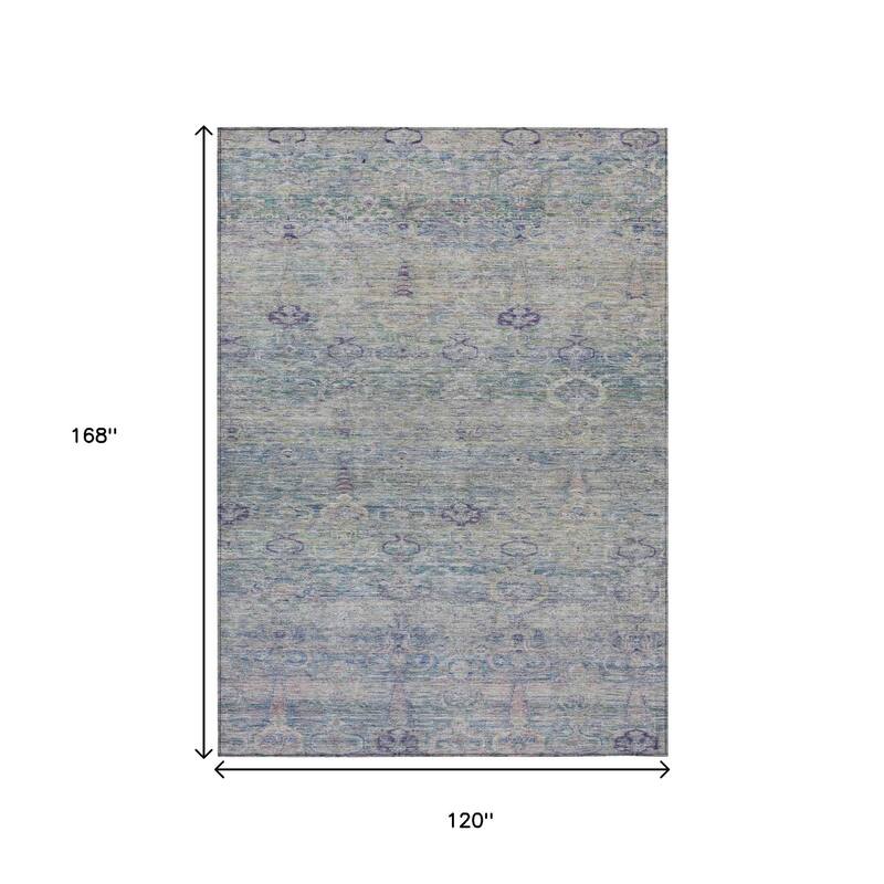 HomeRoots Oriental Traditional Rectangle Outdoor Rug