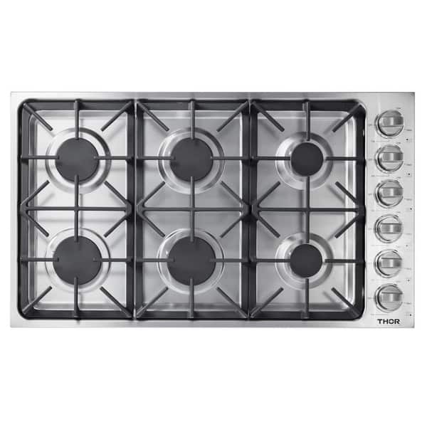 Thor Kitchen 36 Inch Professional Gas Cooktop with Six Burners