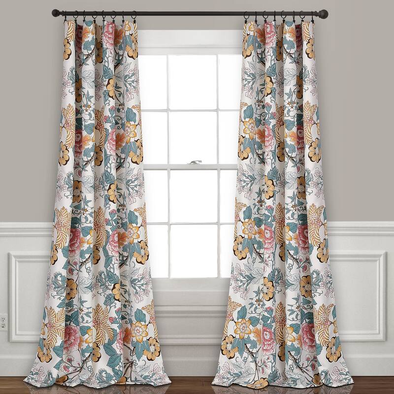 The Curated Nomad Chorro Room Darkening Curtain Panel Pair - 108 inches - White