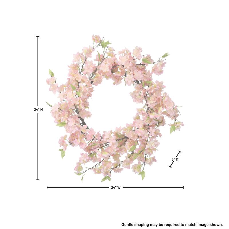 24" Cherry Blossom Wreath