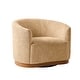 preview thumbnail 20 of 34, Gema Modern 360°Swivel Chenille Ergonomic U-shape Armchair with Solid Wood Legs by HULALA HOME