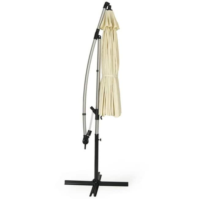 10 Foot Patio Offset Umbrella Market Hanging Umbrella for Backyard Poolside Lawn Garden