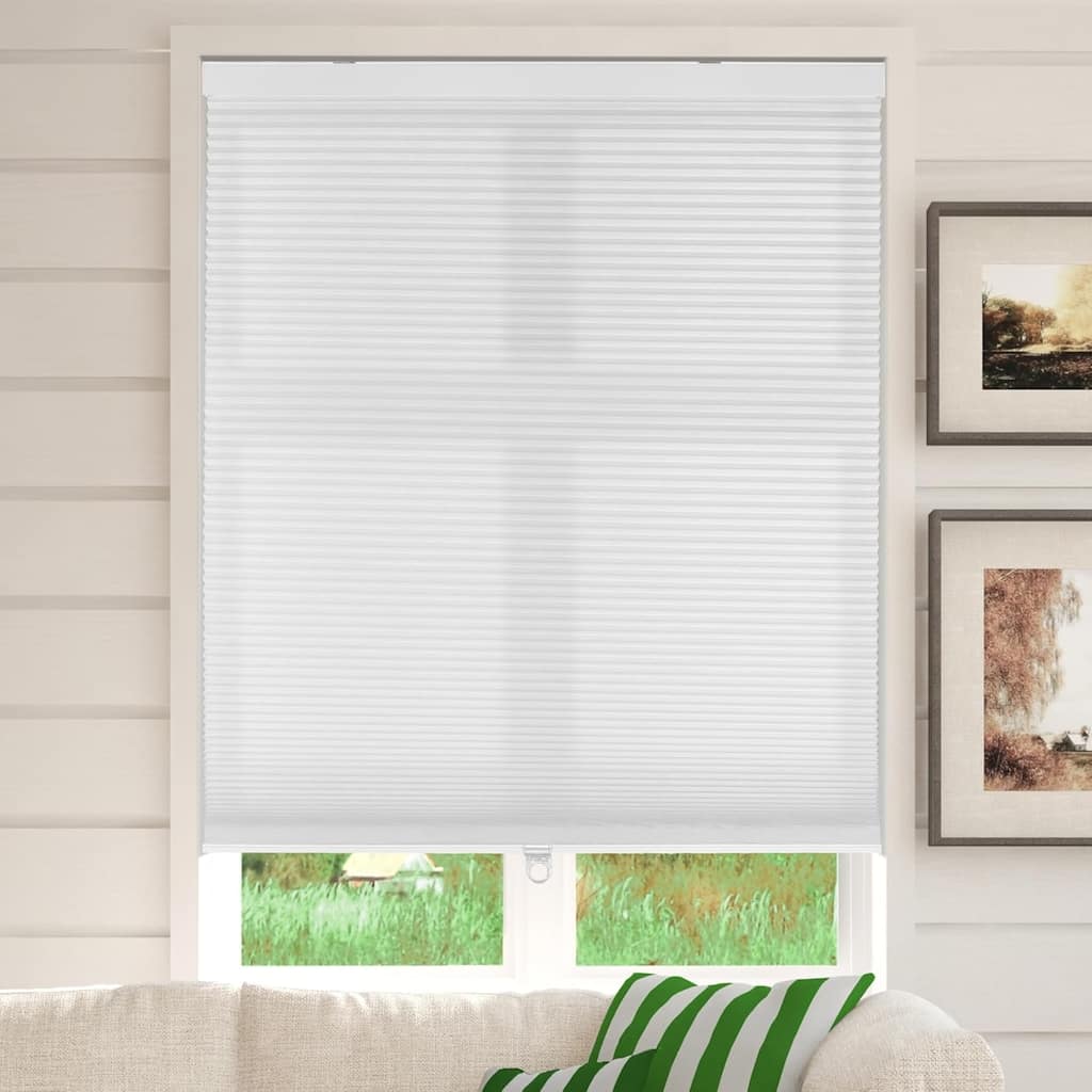 Calyx Interiors White Cordless Cellular Light Filtering Honeycomb Shade