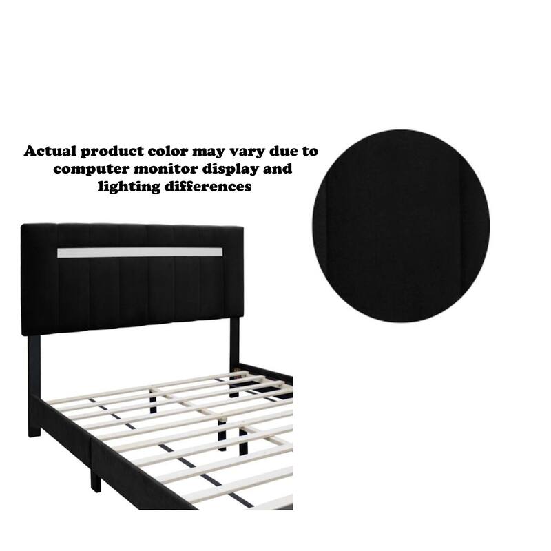 Queen Size Adjustable Upholstered Bed