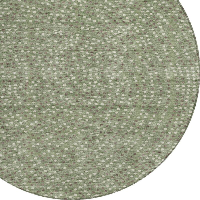 HomeRoots Polka Dot Transitional Rectangle Outdoor Rug