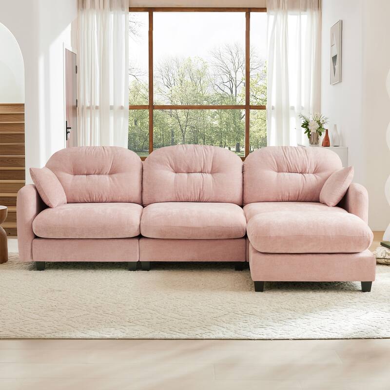 Modular Chenille Tufted Sofas Fits Bedroom, Living Rooms