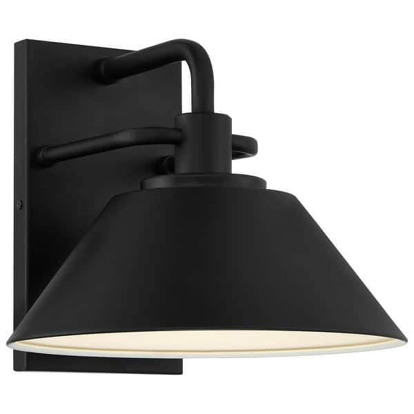 slide 2 of 8, Access Lighting Avalon Medium Outdoor LED Wall Sconce - Black Finish Black