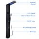 preview thumbnail 2 of 3, 55in. LED Shower Panel System with Body Jets in Silver and Black