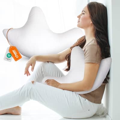 Cheer Collection Shoulder Support Pillow - White
