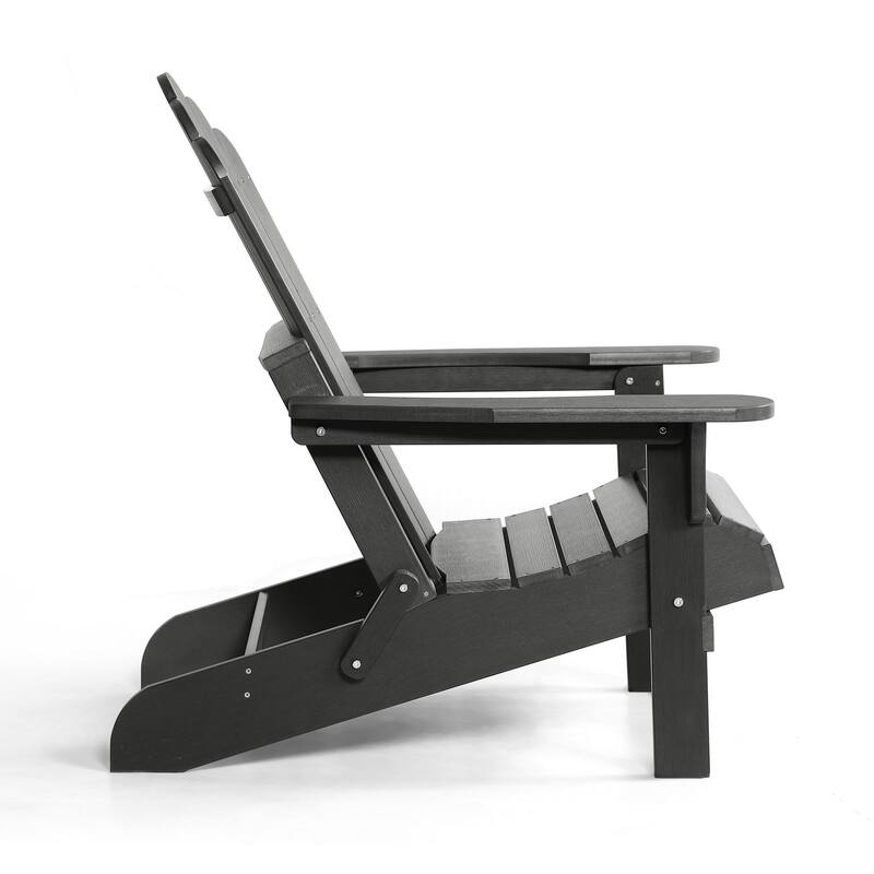 Haven Folding Poly Resin Plastic Adirondack Chair