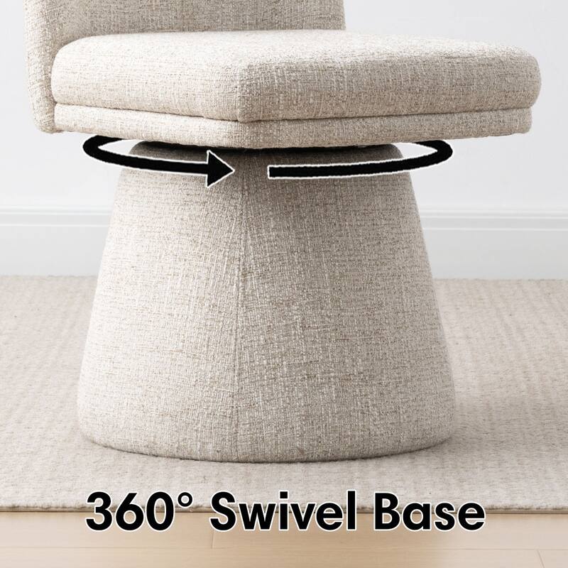 Upholstered Swivel Dining Chair(Set of 4)